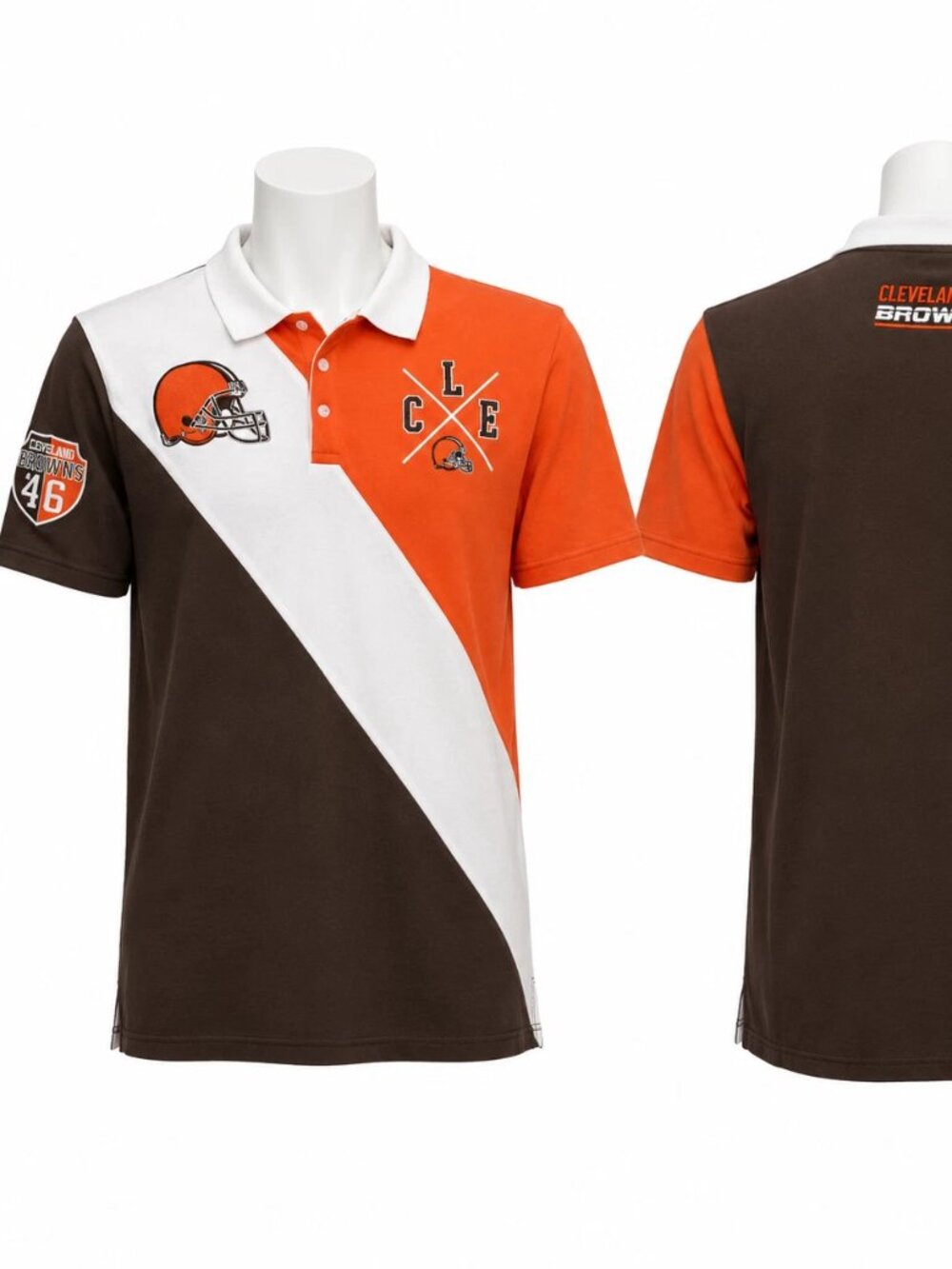 FOCO NFL Men's Cleveland Browns Rugby Polo Shirt XL - VTG Styled - Used